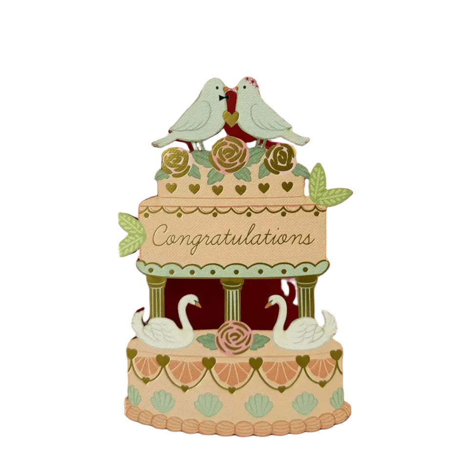 Tiered Cake Wedding Card