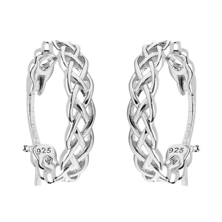 Small Celtic Hoop Earrings – Sterling Silver