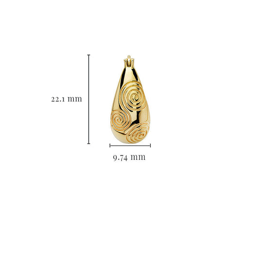 Celtic Triskele Hoop Earrings - Gold Vermeil