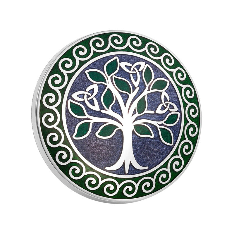Tree Of Life Enamel Brooch