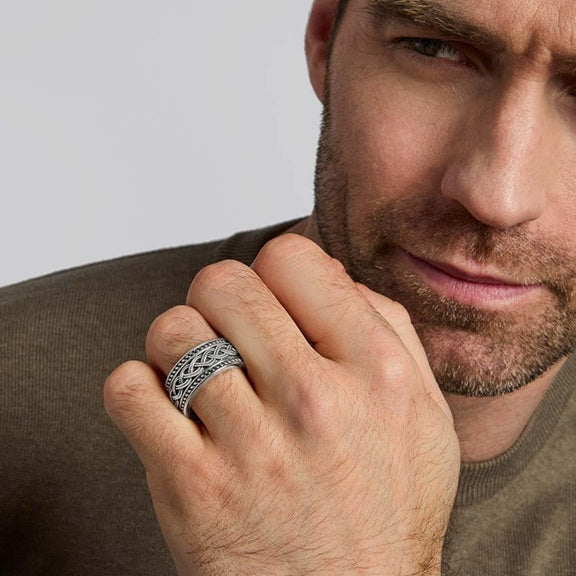 Wide Celtic Knot Sterling Silver Ring