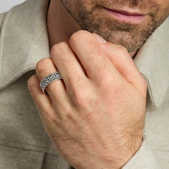 Oxidised Silver Celtic Knot Ring