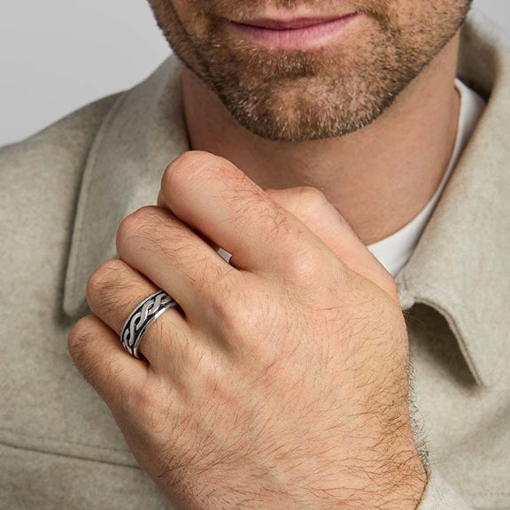 Wide Celtic Weave Ring