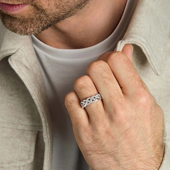 Wide Braided Celtic Weave Band