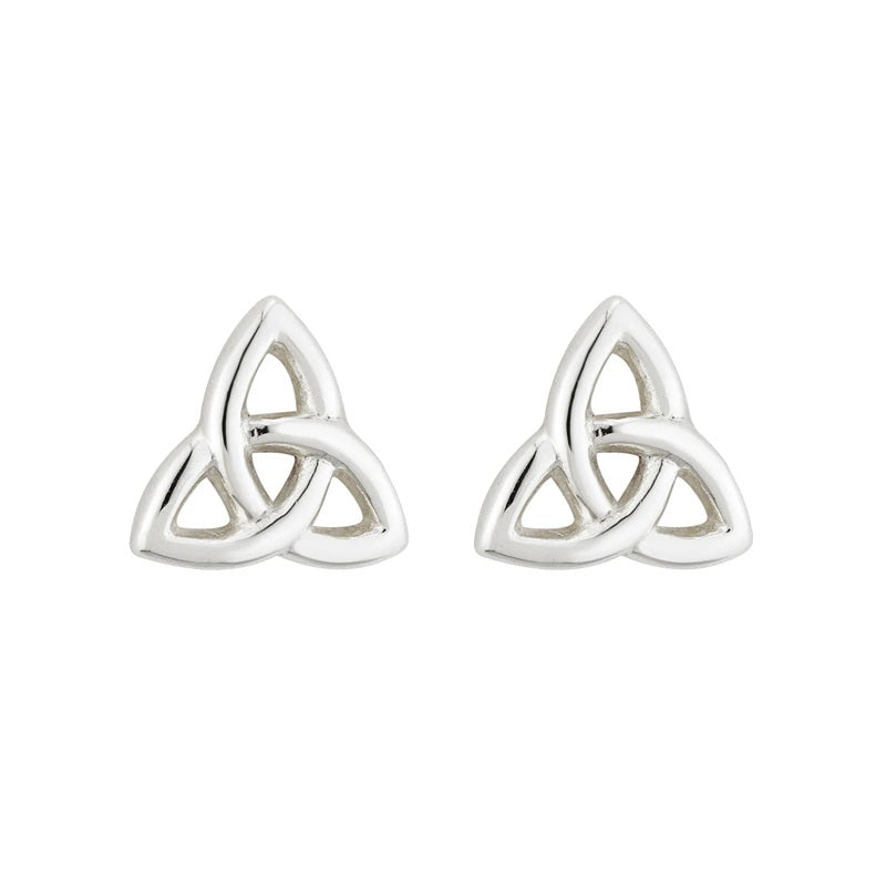 Sterling Silver Trinity Knot Stud Earrings