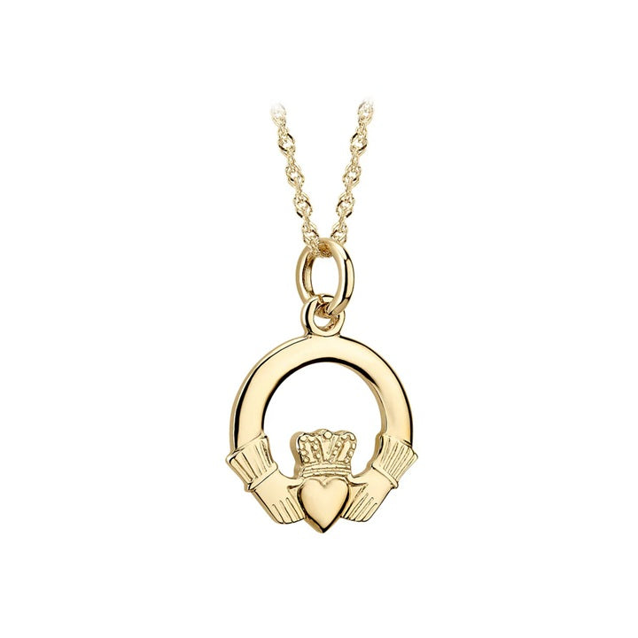 10K Petite Claddagh Necklace