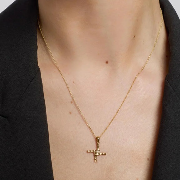 10K St. Brigid's Cross Necklace