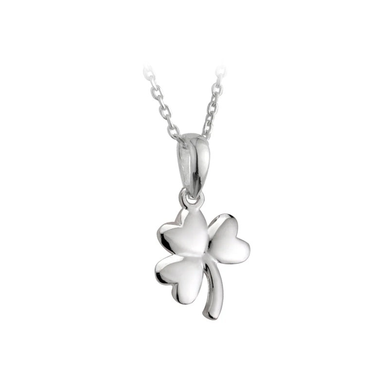 Sterling Silver Petite Shamrock Necklace