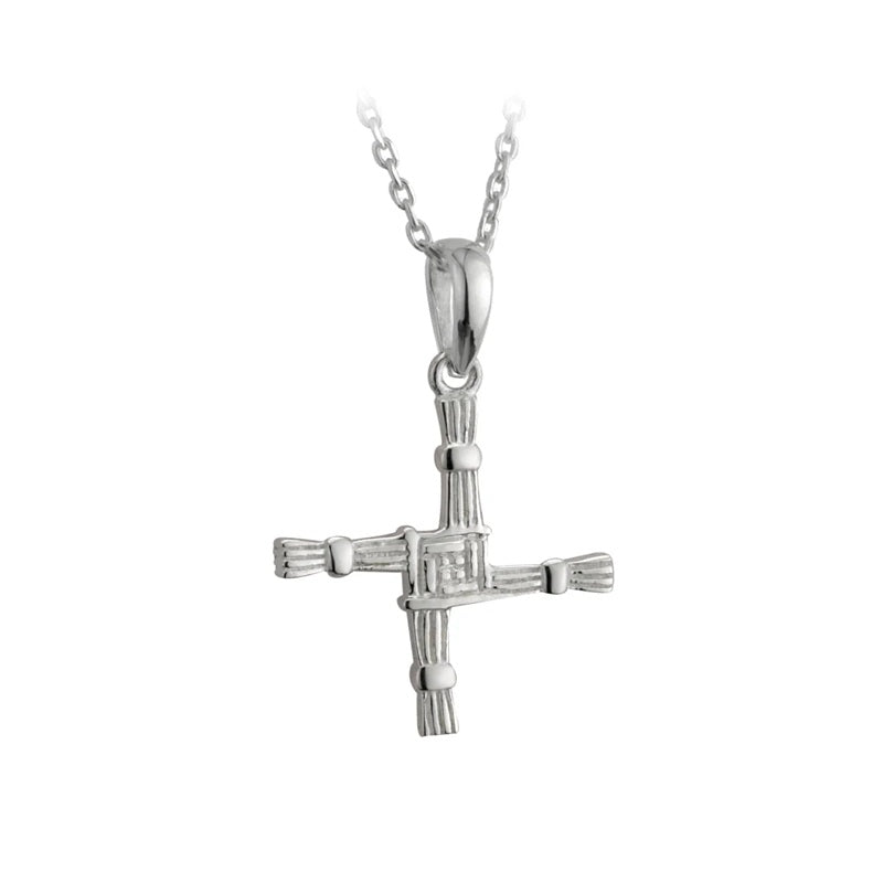 Petite Sterling Silver St. Brigid's Cross Necklace
