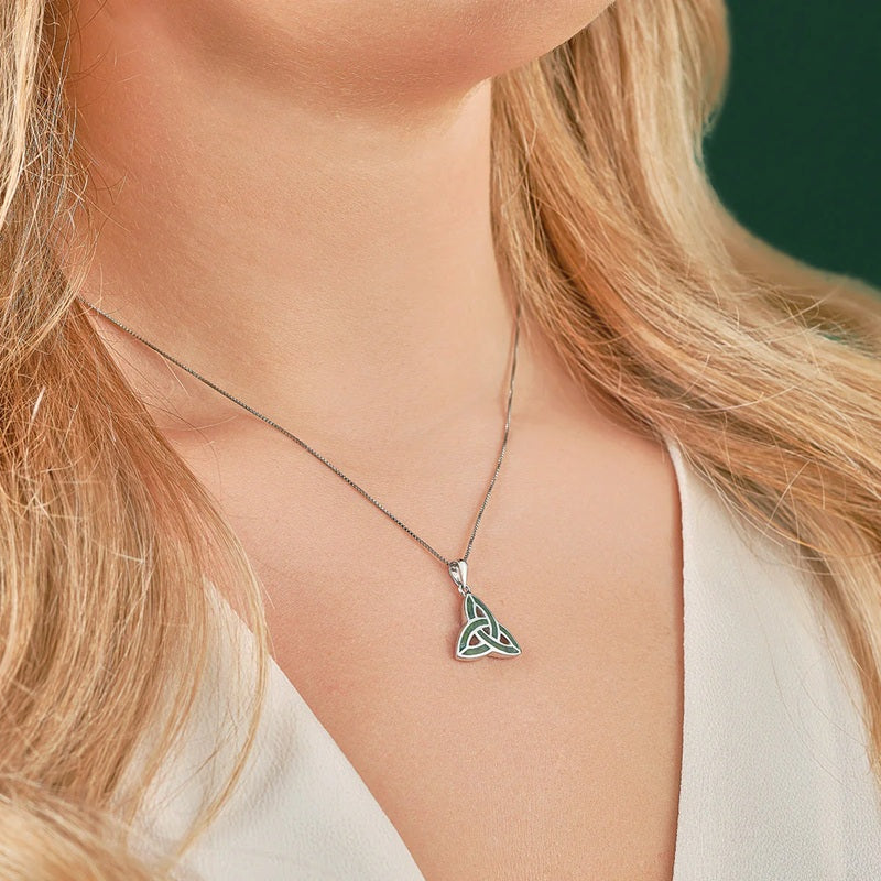Silver Connemara Trinity Knot Necklace