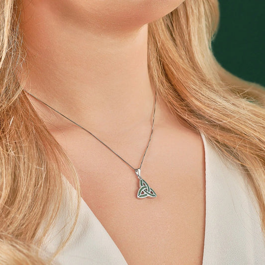 Silver Connemara Trinity Knot Necklace