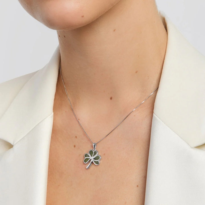Silver Connemara Shamrock Necklace