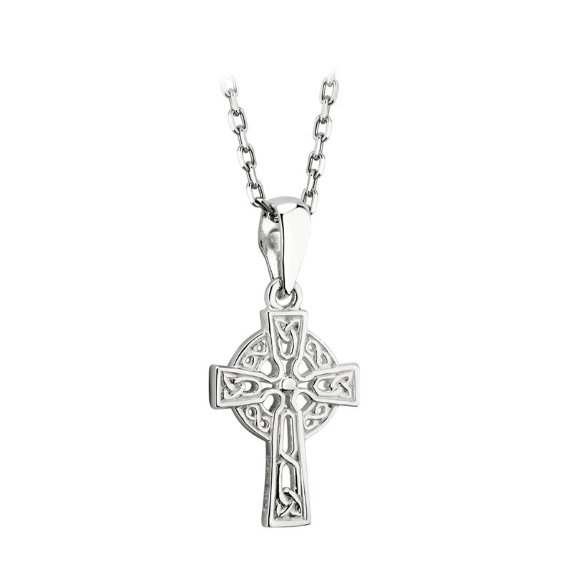 Sterling Silver Filigree Celtic Cross Necklace
