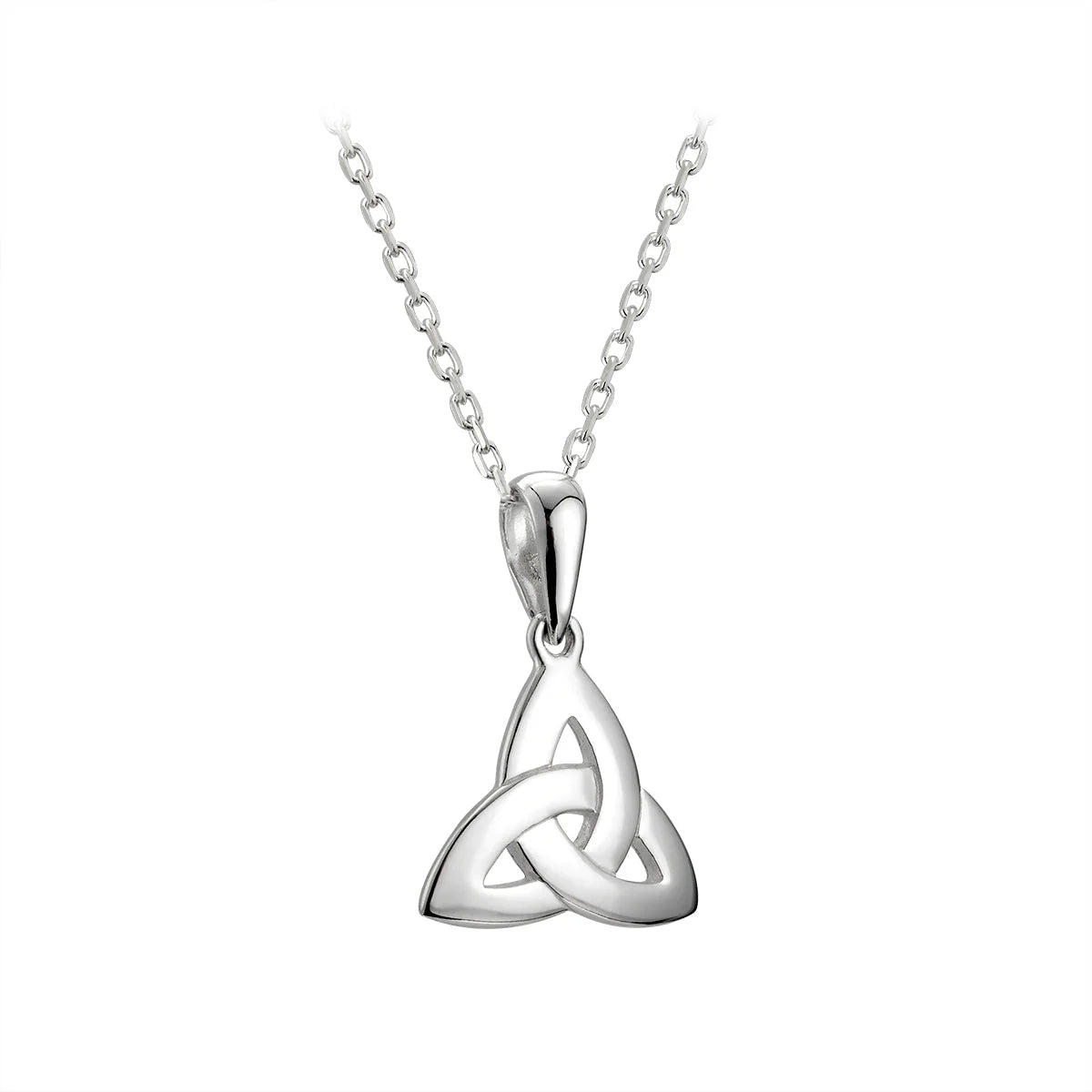 Sterling Silver Bold Trinity Knot Necklace