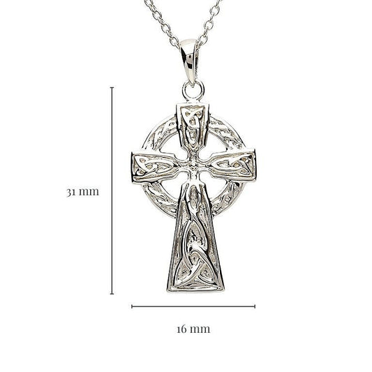 Sterling Silver Large Celtic Cross Pendant