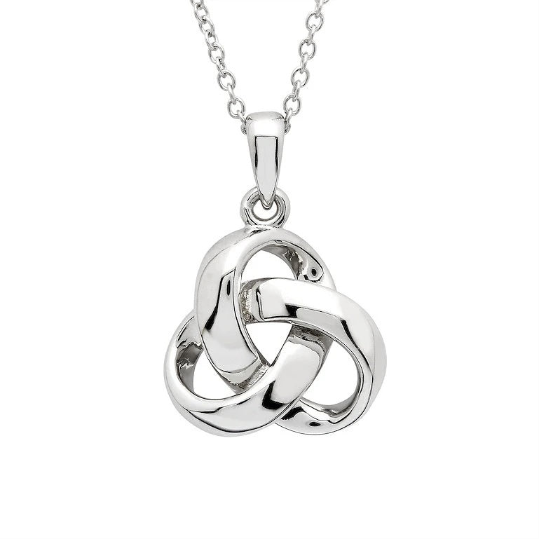 Rounded Sterling Silver Trinity Knot Pendant