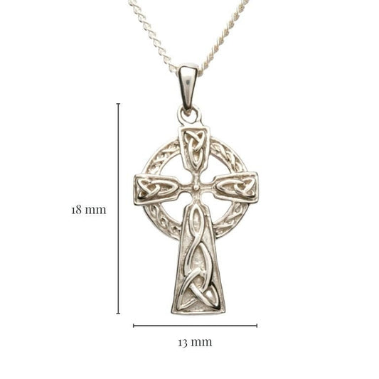 Sterling Silver Double Sided Celtic Cross Pendant