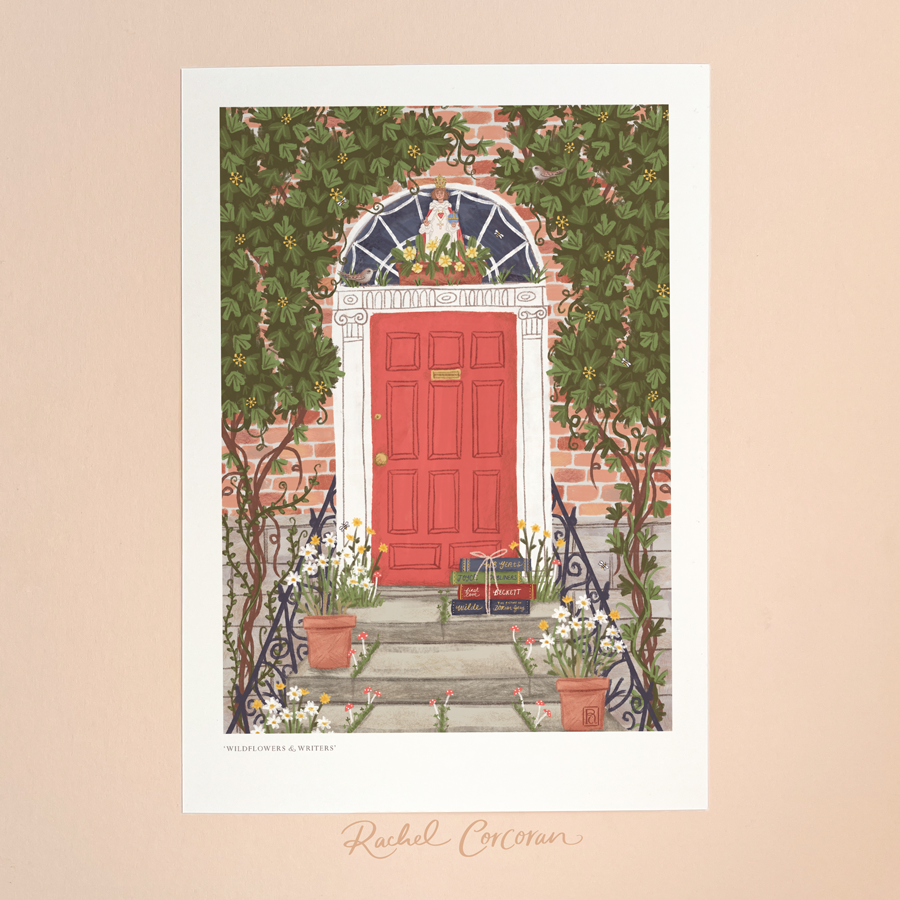 Wildflowers & Writers Dublin Doors Print