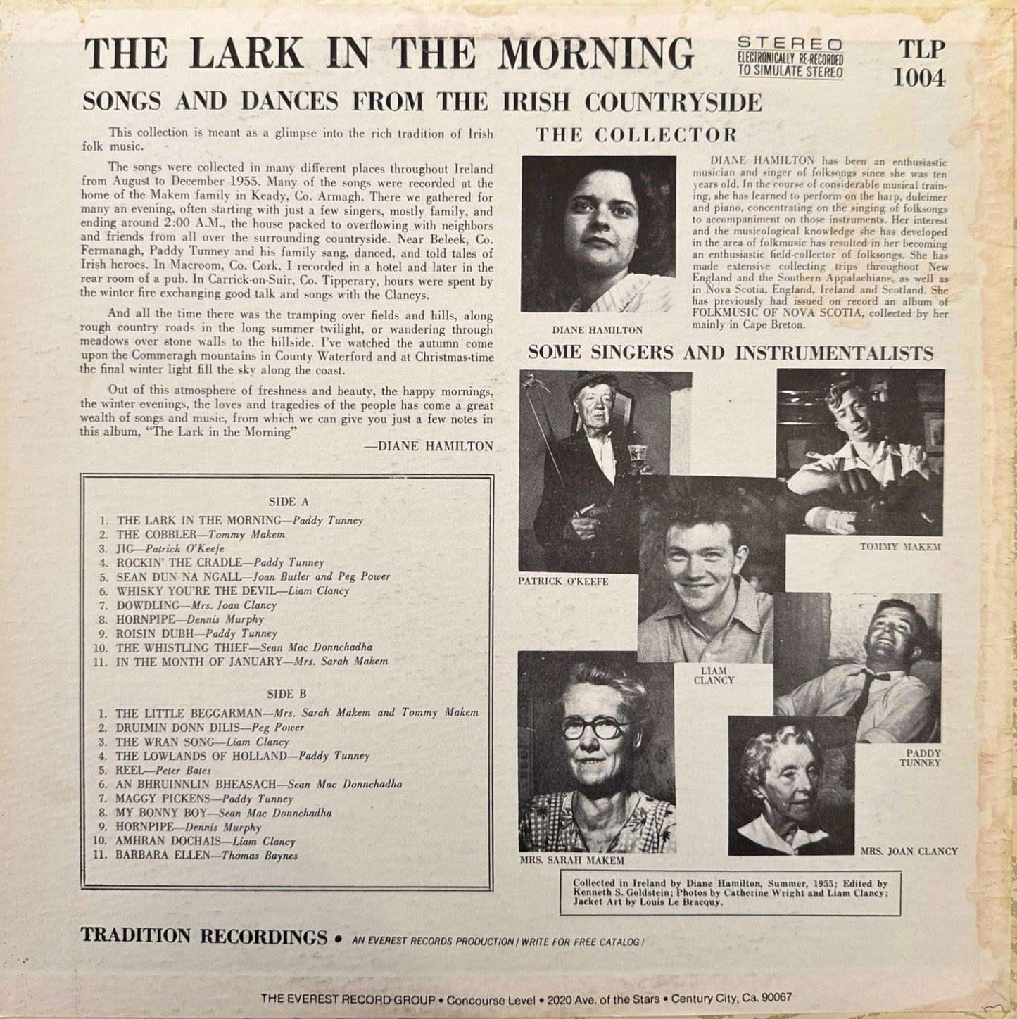 Various Artists - The Lark In the Morning LP VG+/VG+