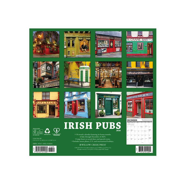 2026 Irish Pubs Calendar