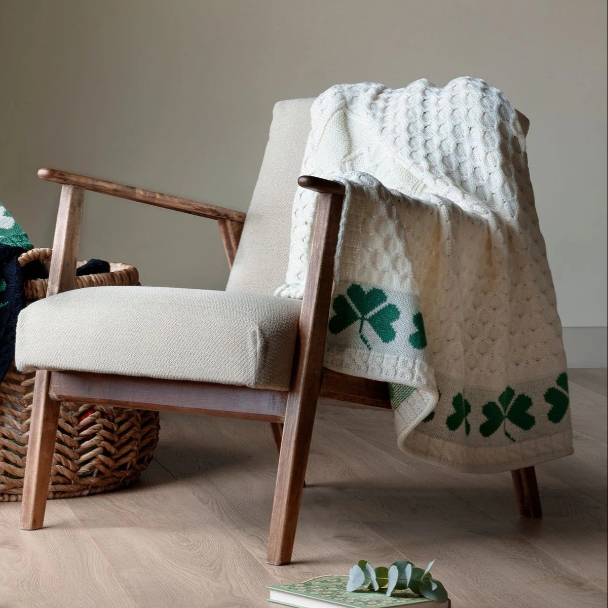 Shamrock Heritage Merino Aran Throw