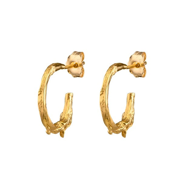 The Gorse Bush Hoop Earrings - Gold Vermeil