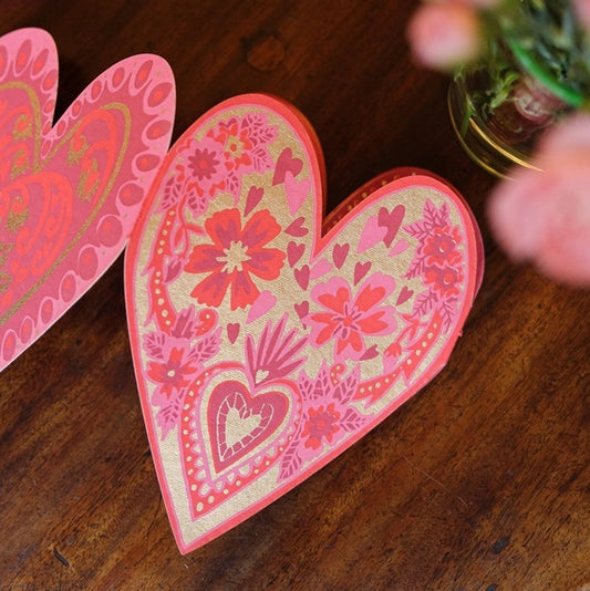 Valentine Hearts Concertina Garland