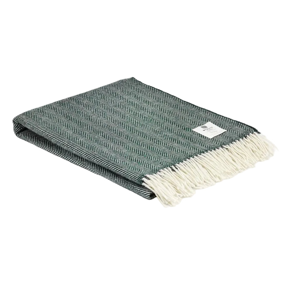 Heritage Irish Throw - Herringbone Spruce