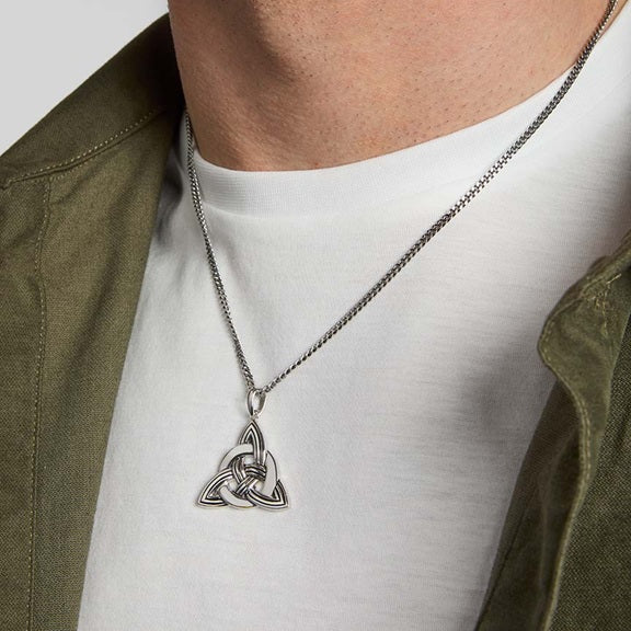 Large Silver Trinity Knot Pendant