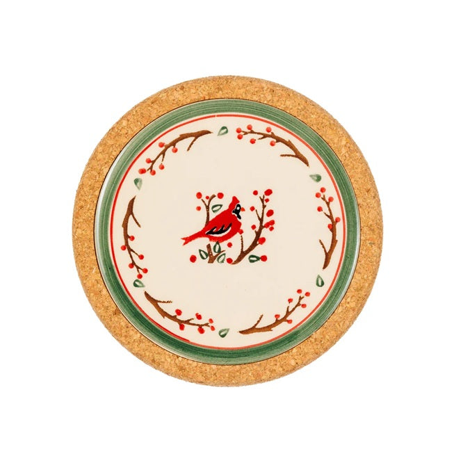 Round Trivet - Berry Bird