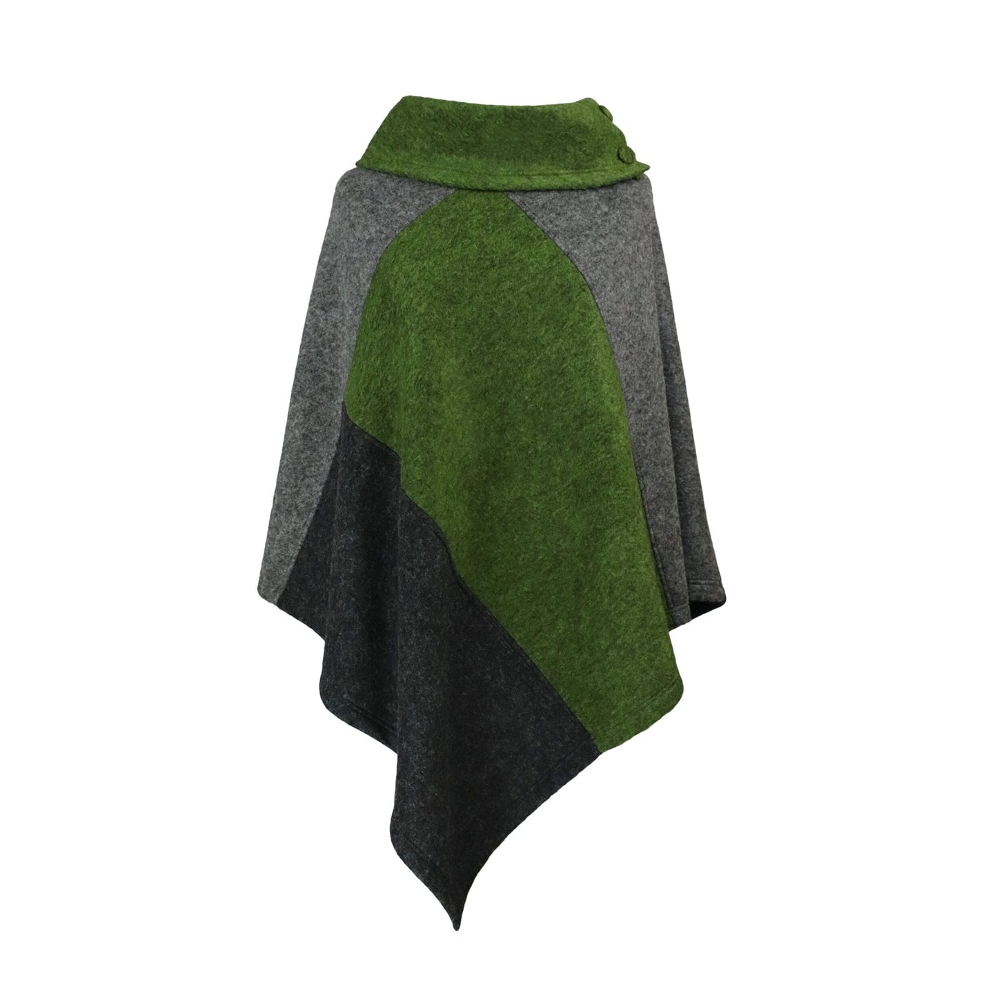 Tri-Color Irish Wool Poncho