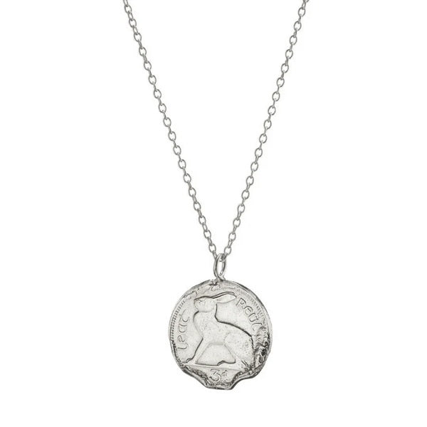 Irish 3-Pence Coin Necklace - Sterling Silver