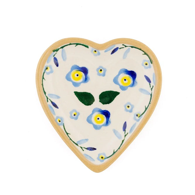Tiny Heart Plate - Forget Me Not