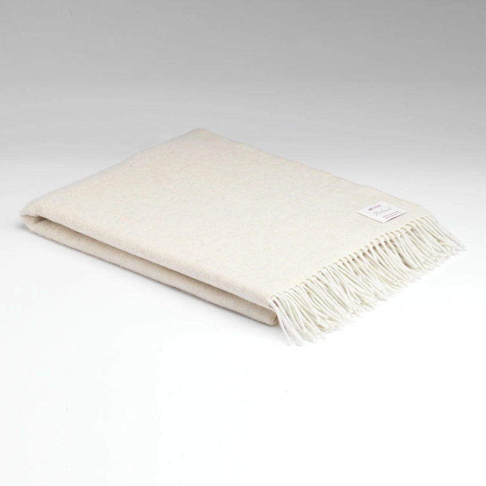 XL Irish Wool Throw - Linen