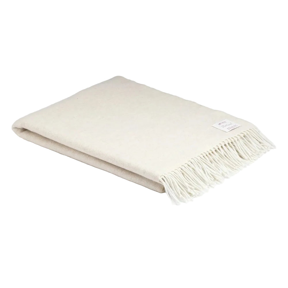 XL Irish Wool Throw - Linen