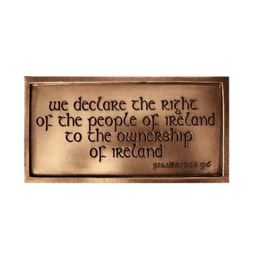1916 Proclamation Bronze Plaque