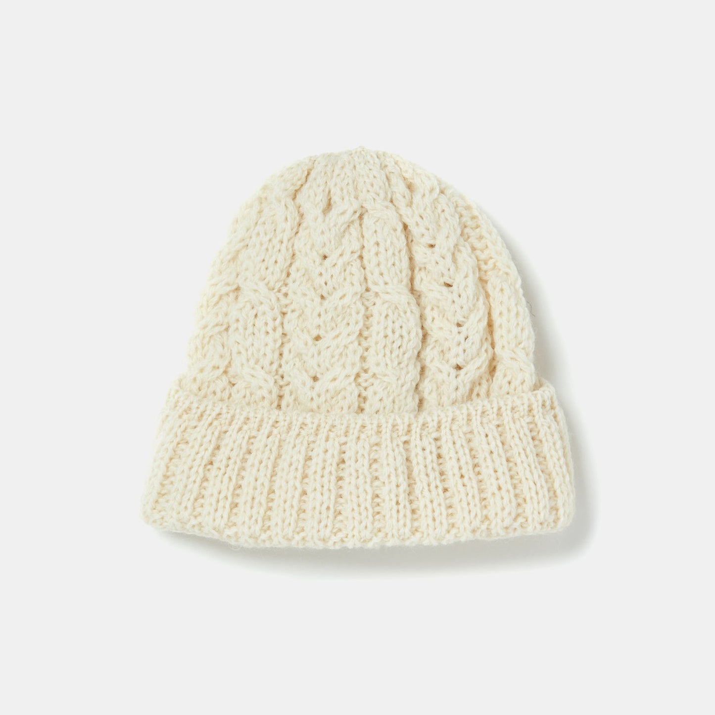 Aran Cable Hat - Natural