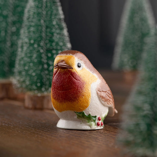 Robin with Holly Figurine