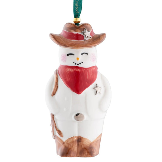 Wild West Snowman Hanging Ornament