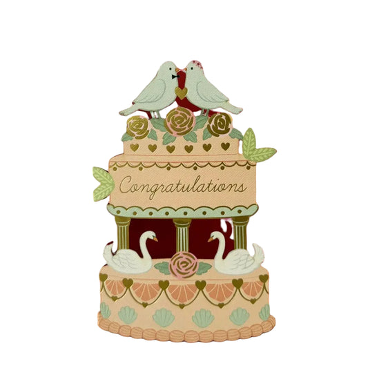 Tiered Cake Wedding Card