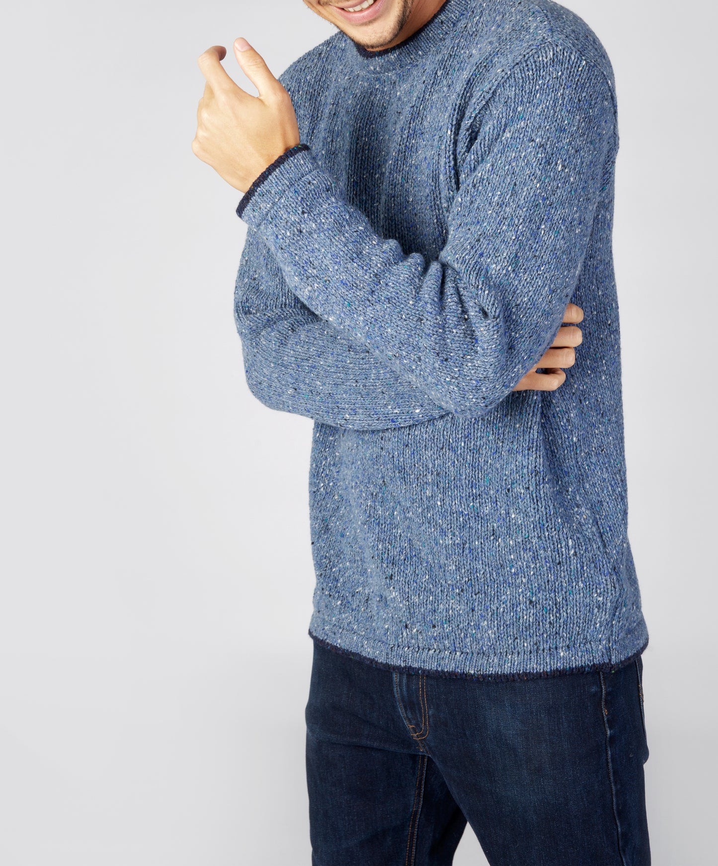 Roundstone Irish Sweater - Blue Ocean