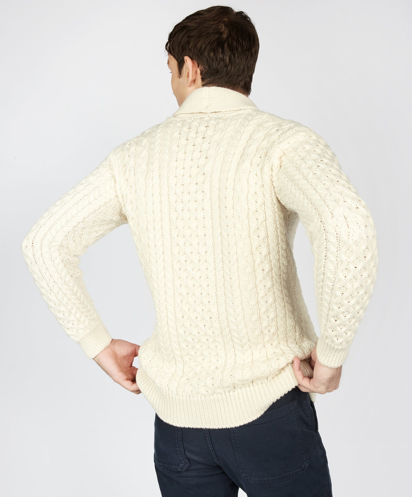 Woodford Aran Cardigan - Natural