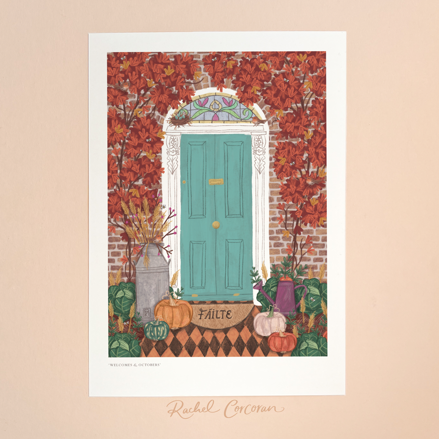 Welcomes & Octobers Dublin Doors Print