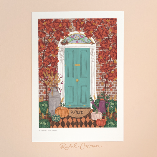 Welcomes & Octobers Dublin Doors Print