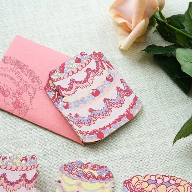 Birthday Cake Concertina Greeting Card