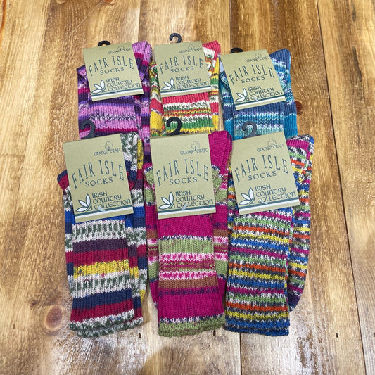 Medium Fair Isle Socks