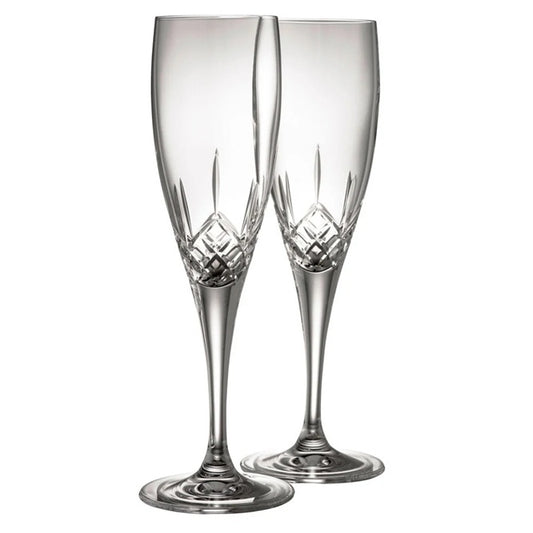 Longford Crystal Champagne Flutes - Pair