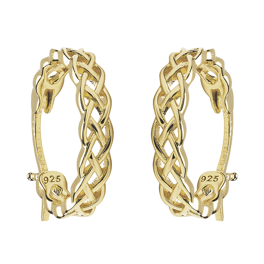 Small Celtic Hoop Earrings – 14kt Gold Vermeil