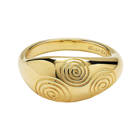 Celtic Triskele Ring - Gold Vermeil
