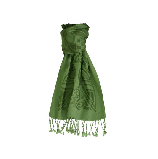 Celtic Wool Blend Scarf - Green